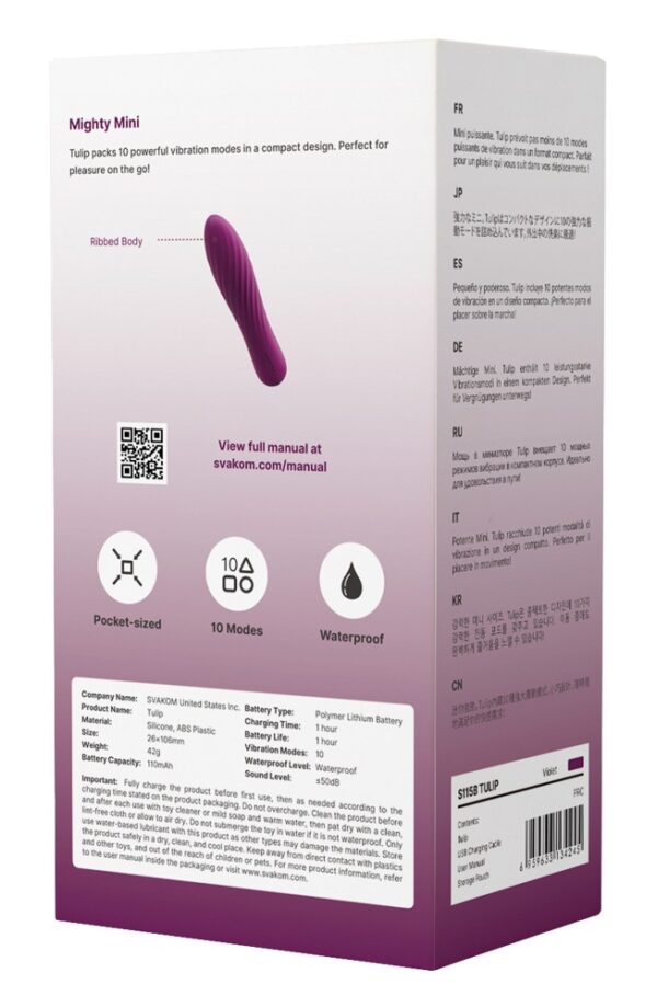 Mini vibrator reîncărcabil Tulip - imagine 15