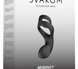SVAKOM Benedict Inel vibrant pentru penis și testicule cu stimulator perineal