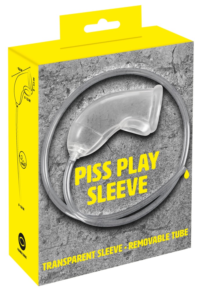 Piss Play Manșon Transparent pentru Penis cu Tub 80 cm