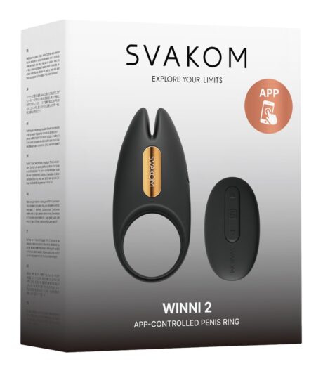 SVAKOM Winni 2 Inel vibrant pentru penis cu telecomandă și control prin aplicație