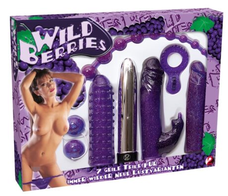 Set Erotic Wild Berries – Vibrator, Dildo și 5 Accesorii