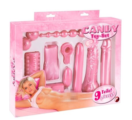 Candy Toy Set Set Jucării pentru Adulți 9 Piese, Roz