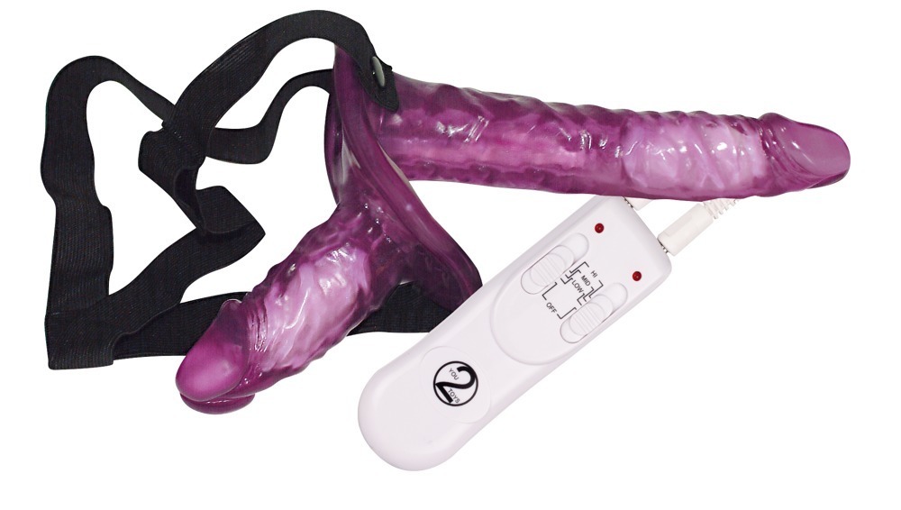 Vibrant Curea-On Duo Vibrator Dublu cu 3 Niveluri de Vibrații - imagine 2
