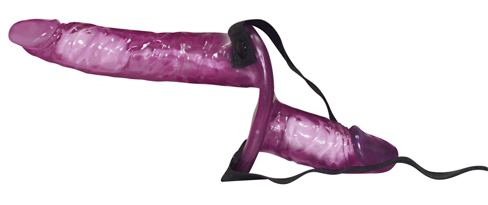 Vibrant Curea-On Duo Vibrator Dublu cu 3 Niveluri de Vibrații - imagine 3