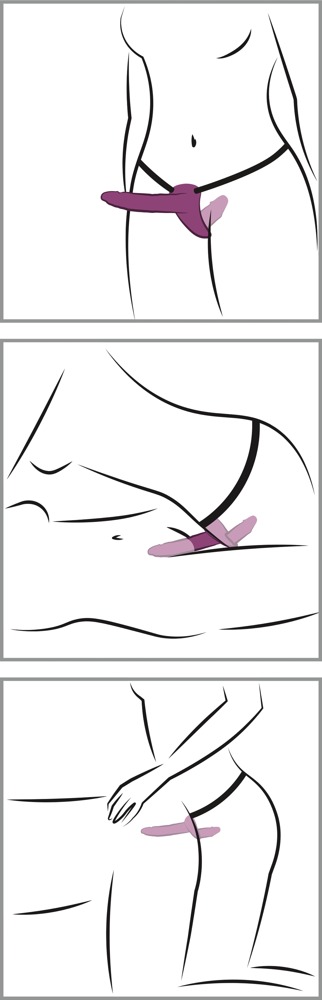 Vibrant Curea-On Duo Vibrator Dublu cu 3 Niveluri de Vibrații - imagine 4