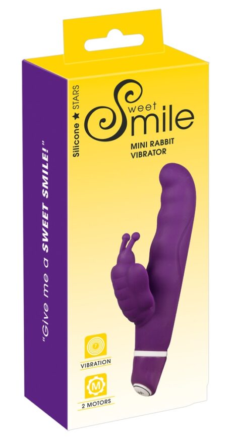 Smile G-Butterfly Vibrator cu Stimulare Clitoridiană, 2 Motoare, Mov