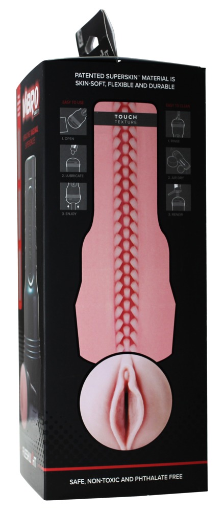 Vibro Lady Touch Roz Masturbator cu Vibrații Real Feel Super Skin - imagine 3