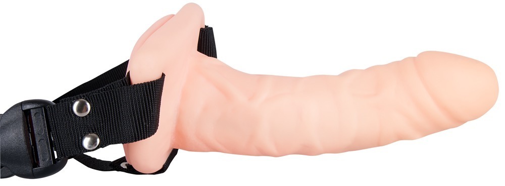 Curea-on Easy Rider Dildo Strap-On Vibrator Gol la Interior cu Telecomandă - imagine 7
