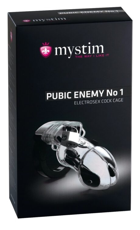 Pubic Enemy No. 1 Transparent Cușcă de castitate pentru penis cu lacăt și accesorii