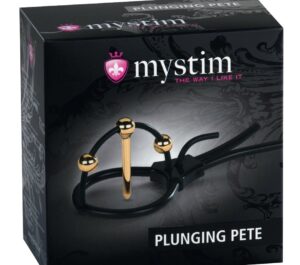 Mystim Plunging Pete Electrod pentru Electrostimulare E-Stim cu Dilatator Placat cu Aur
