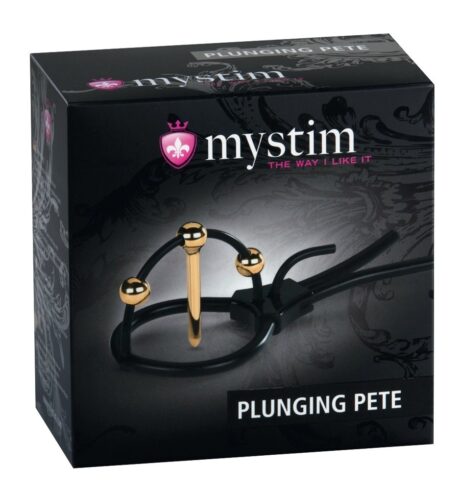 Mystim Plunging Pete Electrod pentru Electrostimulare E-Stim cu Dilatator Placat cu Aur