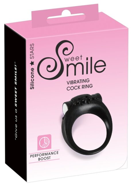 Inel Vibrant pentru Penis Sweet Smile cu Mini Vibrator Detașabil