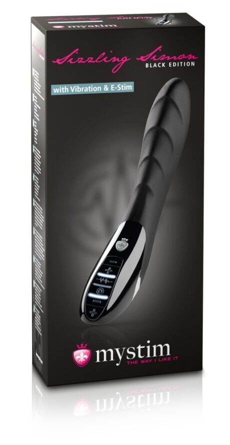 Sizzling Simon Black Edition Vibrator cu Electrostimulare și 8 Programe, Negru