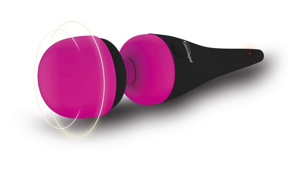 Palmpower Recharge Roz Vibrator Wand cu 2 Niveluri de Vibrație - imagine 4