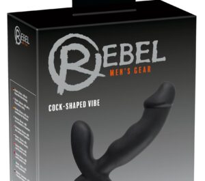 Rebel Cock-Shaped Vibrator 15 cm cu Stimulator pentru Perineu