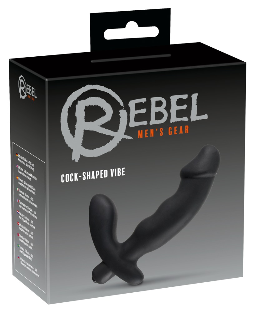 Rebel Cock-Shaped Vibrator 15 cm cu Stimulator pentru Perineu