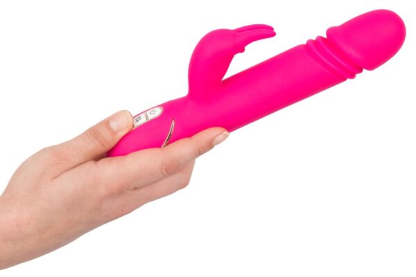 Vibrator Rabbit reîncărcabil cu funcție thrust - imagine 6