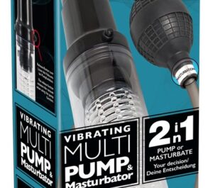 Vibrant Multi Pompă & Masturbator Penis 2 în 1 cu Vibrații