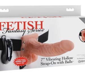 Fetish Fantasy 7 Inch Vibrator Strap-On cu Ham Reglabil și Vibrații