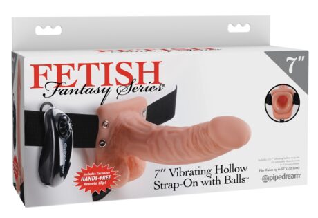 Fetish Fantasy 7 Inch Vibrator Strap-On cu Ham Reglabil și Vibrații