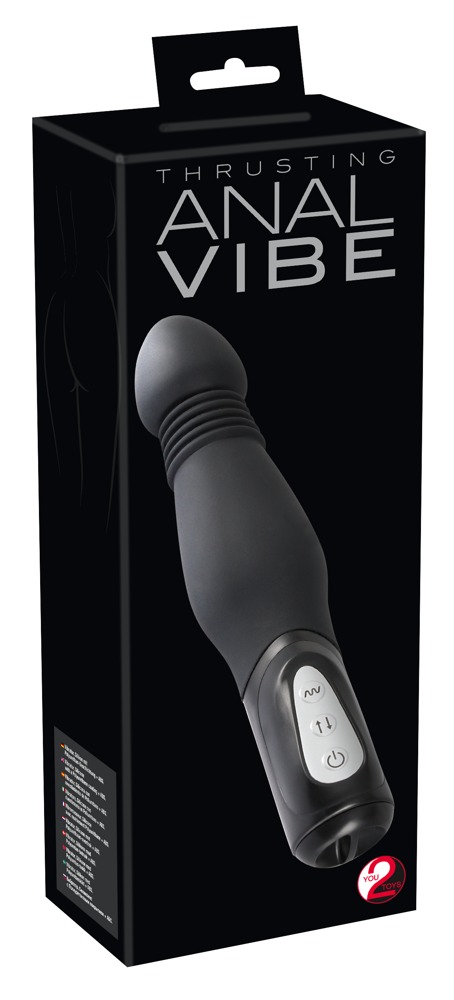 Y2T Negru Thrusting Anal Vibe Vibrator Anal cu Vibrații și Funcție Thrusting