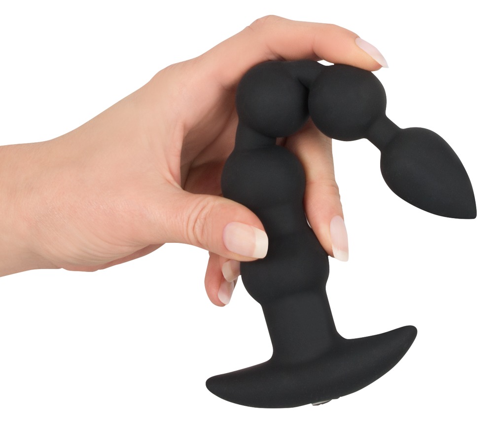 Velvets Rechargeable Bea Negru Mărgele Anale cu Vibrații 7 Moduri - imagine 4