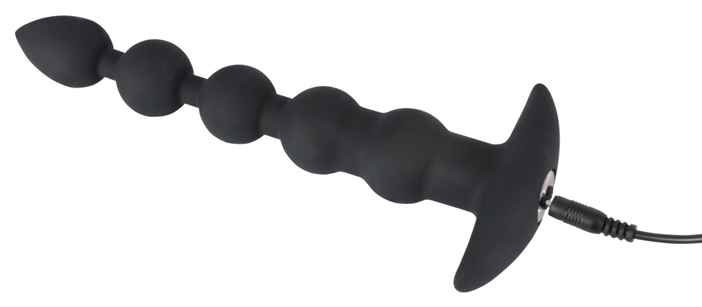 Velvets Rechargeable Bea Negru Mărgele Anale cu Vibrații 7 Moduri - imagine 5