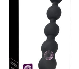 Velvets Rechargeable Bea Negru Mărgele Anale cu Vibrații 7 Moduri
