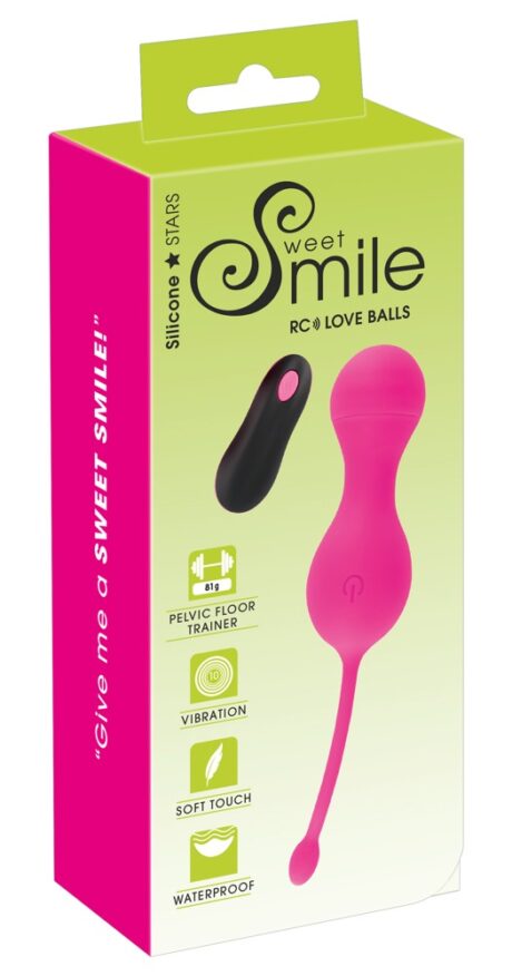 Bile Vaginale Vibrante Sweet Smile RC cu Telecomandă – 10 Moduri