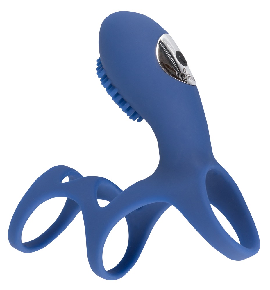 Sweet Smile Rechargeable Couple Penis Sleeve cu Vibrații și Stimulator Clitoridian - imagine 2