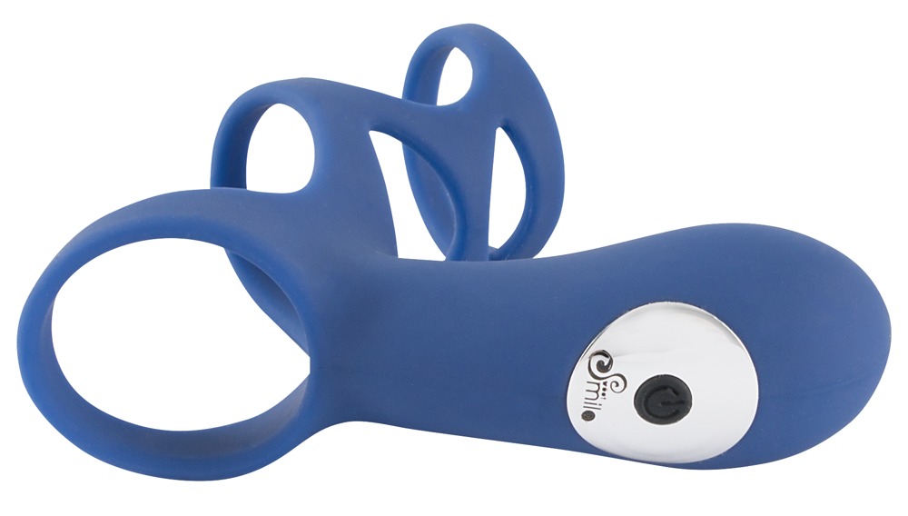 Sweet Smile Rechargeable Couple Penis Sleeve cu Vibrații și Stimulator Clitoridian - imagine 7