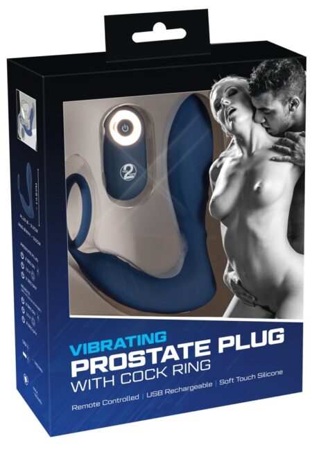 Plug Vibrant pentru Prostată cu Inel și Telecomandă – 10 Moduri