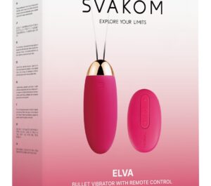 Elva Plum Roșu Vibrator Bullet cu Telecomandă și 10 Setări