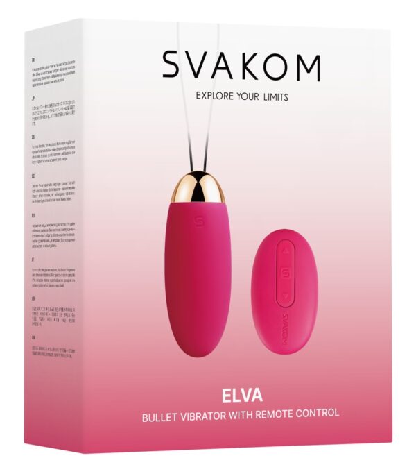Elva Plum Roșu Vibrator Bullet cu Telecomandă și 10 Setări