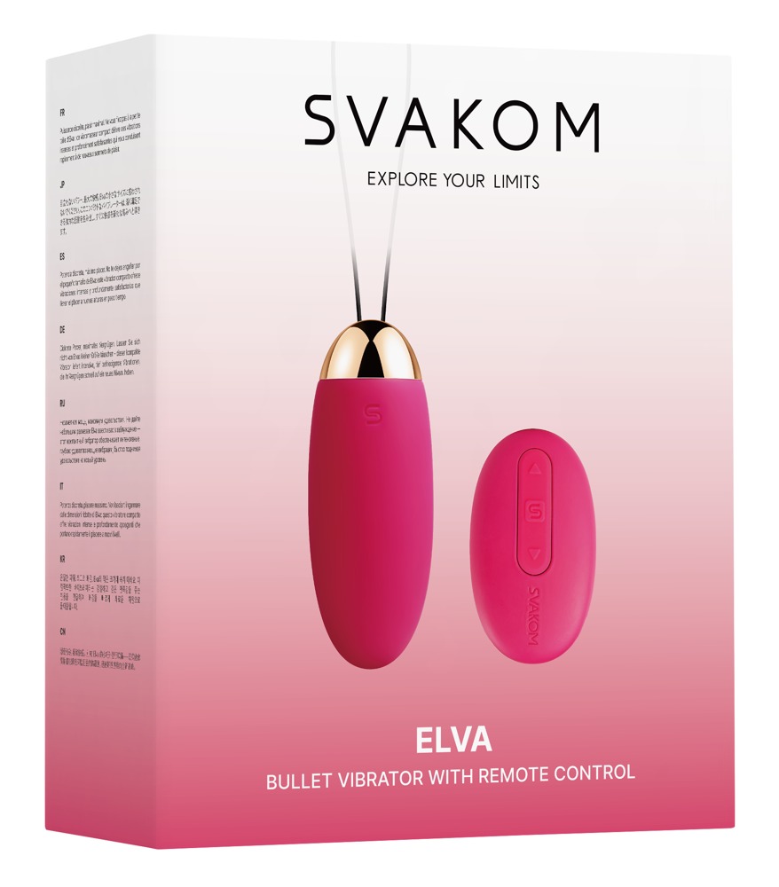 Elva Plum Roșu Vibrator Bullet cu Telecomandă și 10 Setări