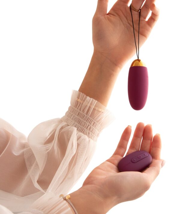 Elva Plum Roșu Vibrator Bullet cu Telecomandă și 10 Setări - imagine 12