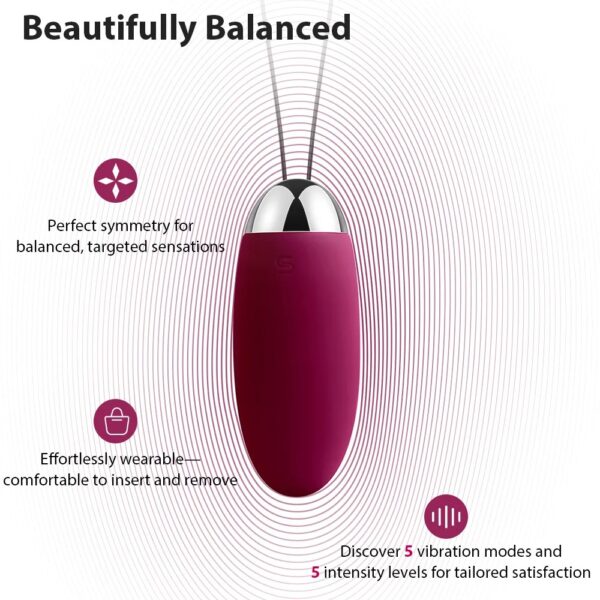 Elva Plum Roșu Vibrator Bullet cu Telecomandă și 10 Setări - imagine 14