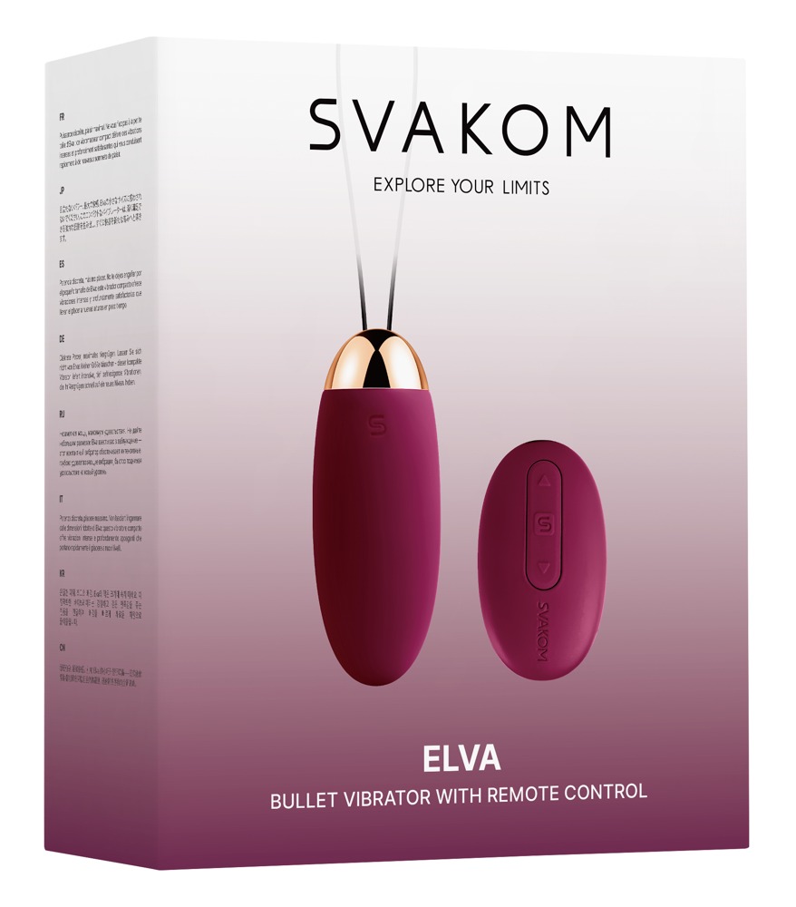Elva Plum Roșu Vibrator Bullet cu Telecomandă și 10 Setări - imagine 9