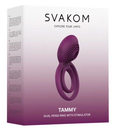 Tammy Violet Inel vibrant pentru penis și testicule cu stimulator clitoridian