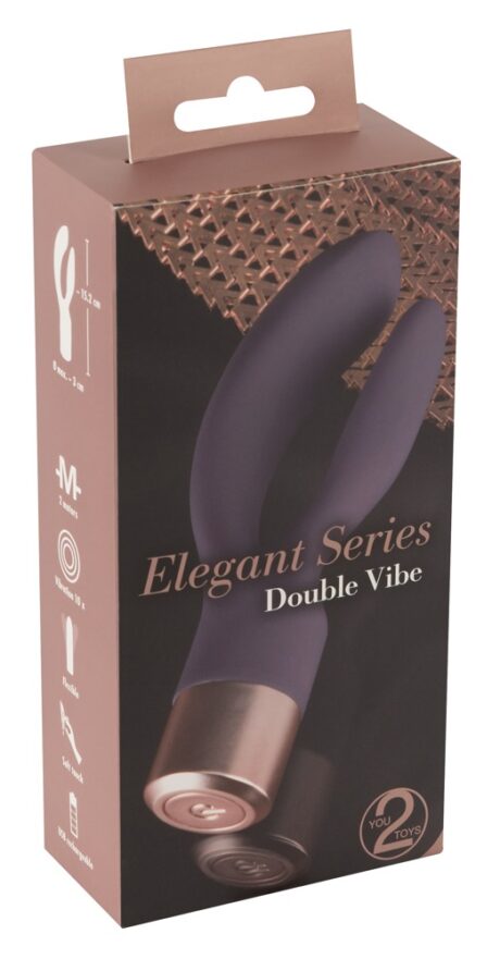Vibrator Dublu Elegant Double Vibe – 2 Motoare, 10 Moduri