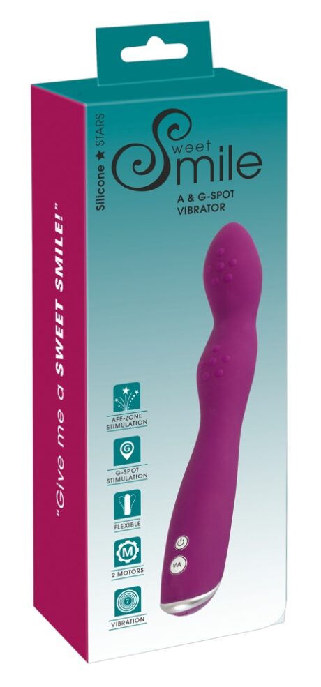Vibrator Sweet Smile pentru Punctele A și G – 2 Motoare, 7 Moduri