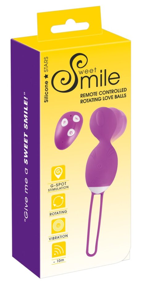 Sweet Smile Rotating Love Ball Bile pentru Antrenarea Planșeului Pelvin cu Telecomandă