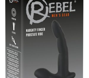 Stimulator Prostată Rebel Naughty Finger cu Mini Vibrator Detașabil