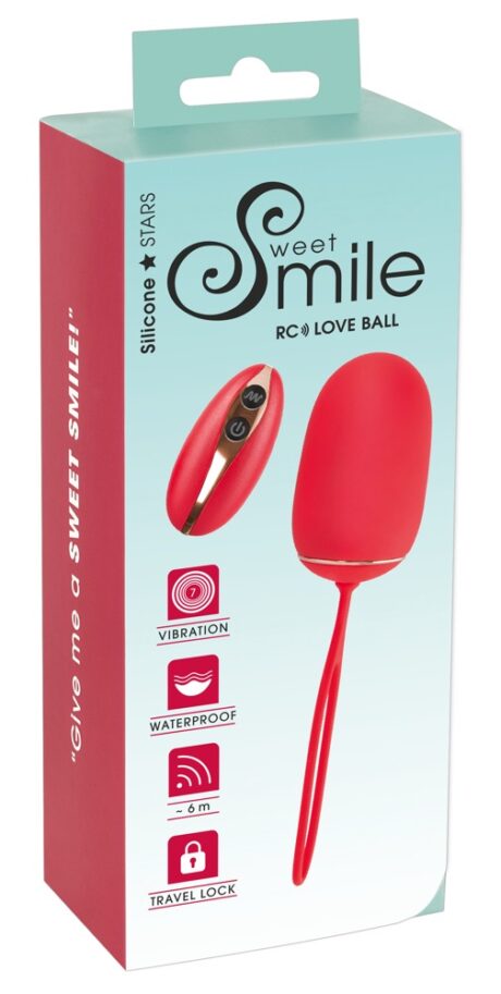 Bilă Vibrantă Sweet Smile RC Love Ball cu Telecomandă – 7 Moduri