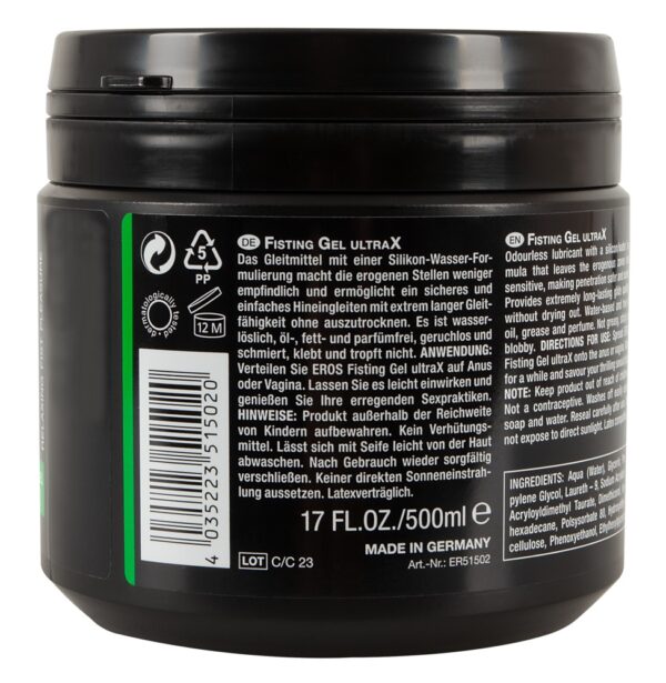 Fisting Gel UltraX EROS Lubrifiant pe Bază de Apă și Silicon - imagine 2