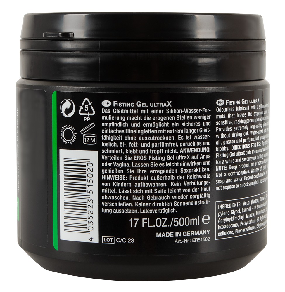 Fisting Gel UltraX EROS Lubrifiant pe Bază de Apă și Silicon - imagine 2