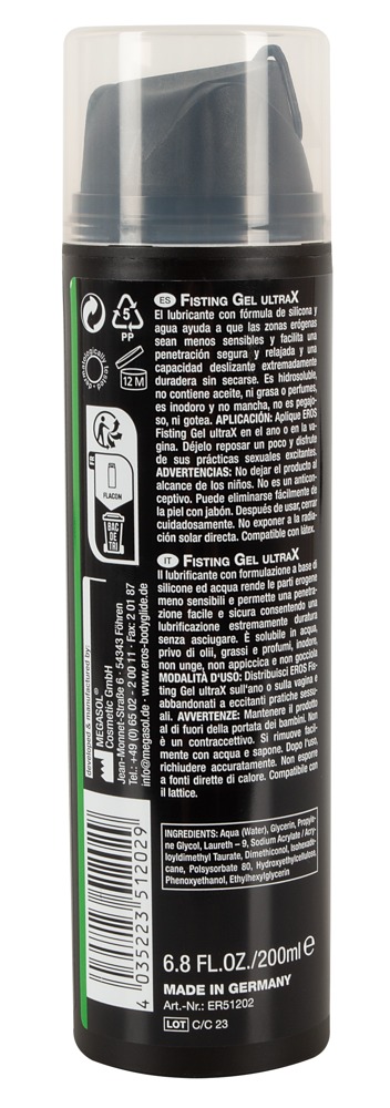 Fisting Gel UltraX EROS Lubrifiant pe Bază de Apă și Silicon - imagine 10