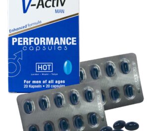 V-Activ MAN Performance Caps 20 Capsule Supliment Alimentar cu Guarana Maca și Ginseng