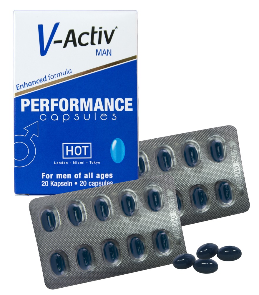 V-Activ MAN Performance Caps 20 Capsule Supliment Alimentar cu Guarana Maca și Ginseng