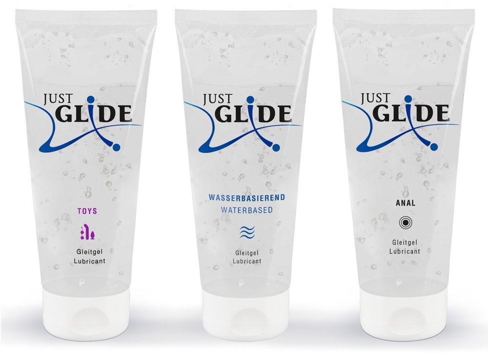 Just Glide Set Lubrifianți 3 x 200 ml Waterbased Anal Toys - imagine 2